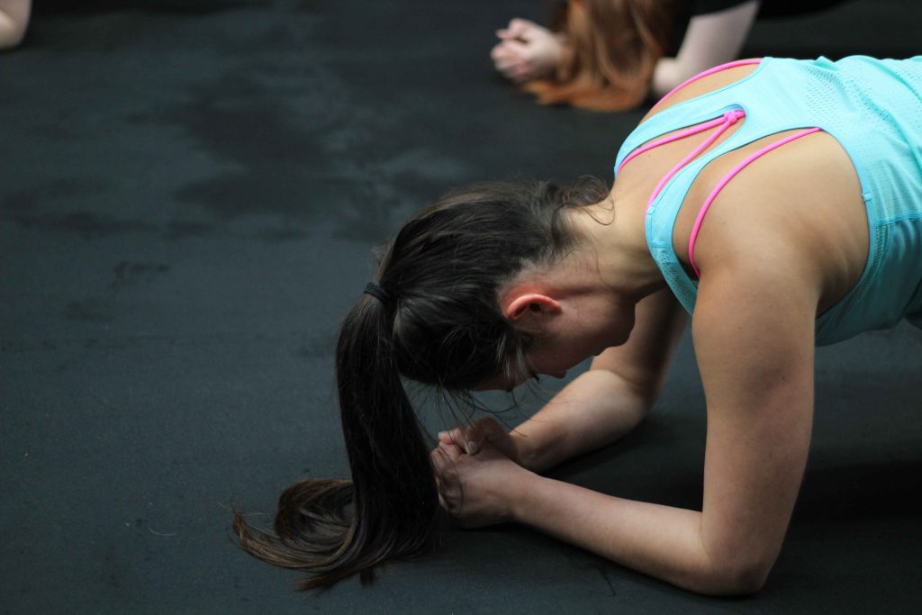 Person performing a plank